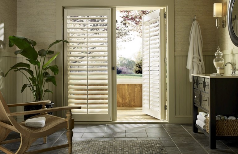 French Door Shutters In Austin Sunburst Shutters Austin Tx